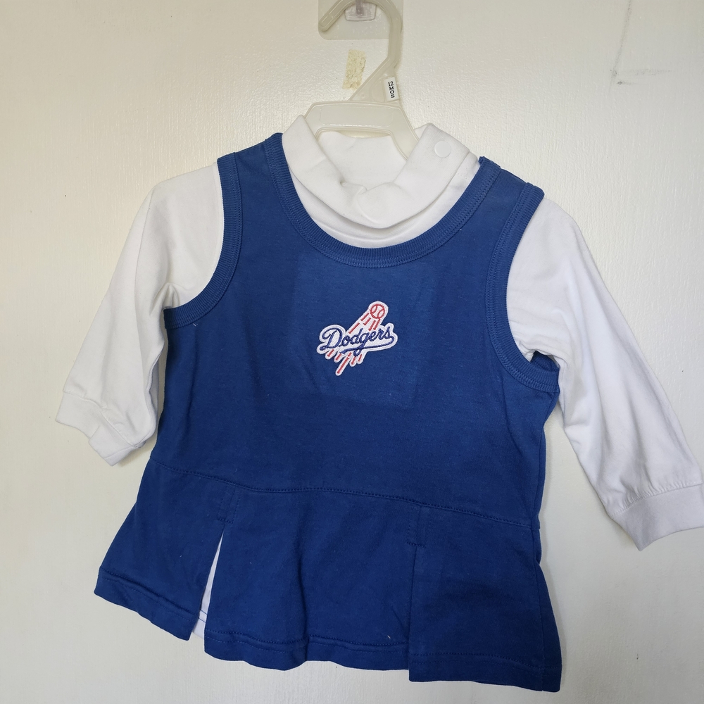 Nwot Los Angeles Dodgers cheerleader dress with Seprate Long Sleeve Body Suit.